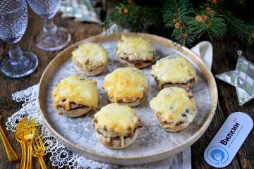 Champignon ripieni con formaggio al forno