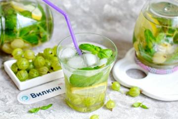 Composta di uva spina "Mojito" per l'inverno