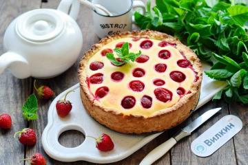 Torta con ricotta e fragole