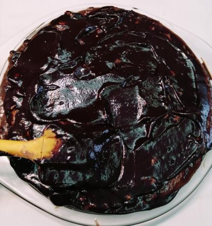 Coprite la torta con cioccolato fuso