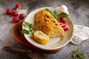 Rotolo di patate con carne macinata al forno