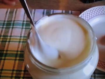 Sia latte normale e panna per cucinare crema densa (che impantanarsi il cucchiaio)